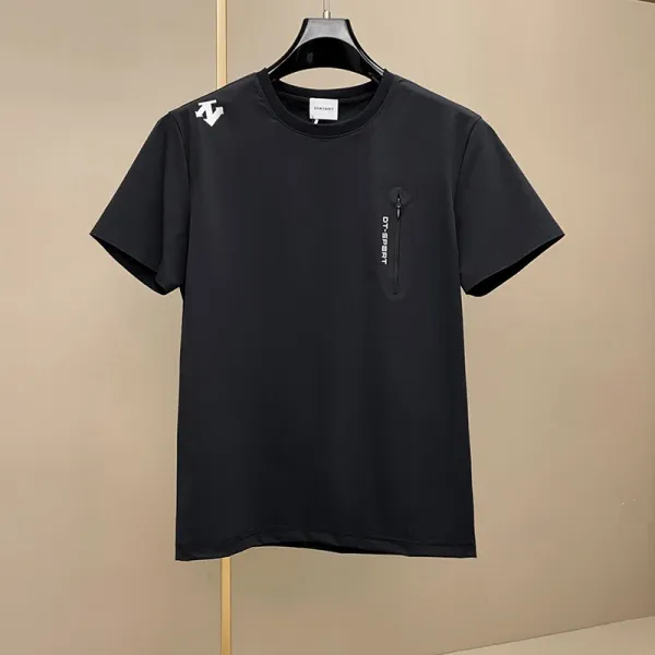 Design Dr. Sport Zip Pocket Performance T-Shirt Black Tops.t Shirts - 1