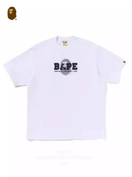 A Bathing Ape BAPE Logo Graphic T-Shirt White - 1