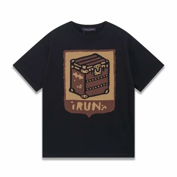 Louis Vuitton Trunk Graphic T-Shirt Black - 1