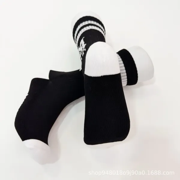 Amiri Logo Stripe Socks White / Black - 14