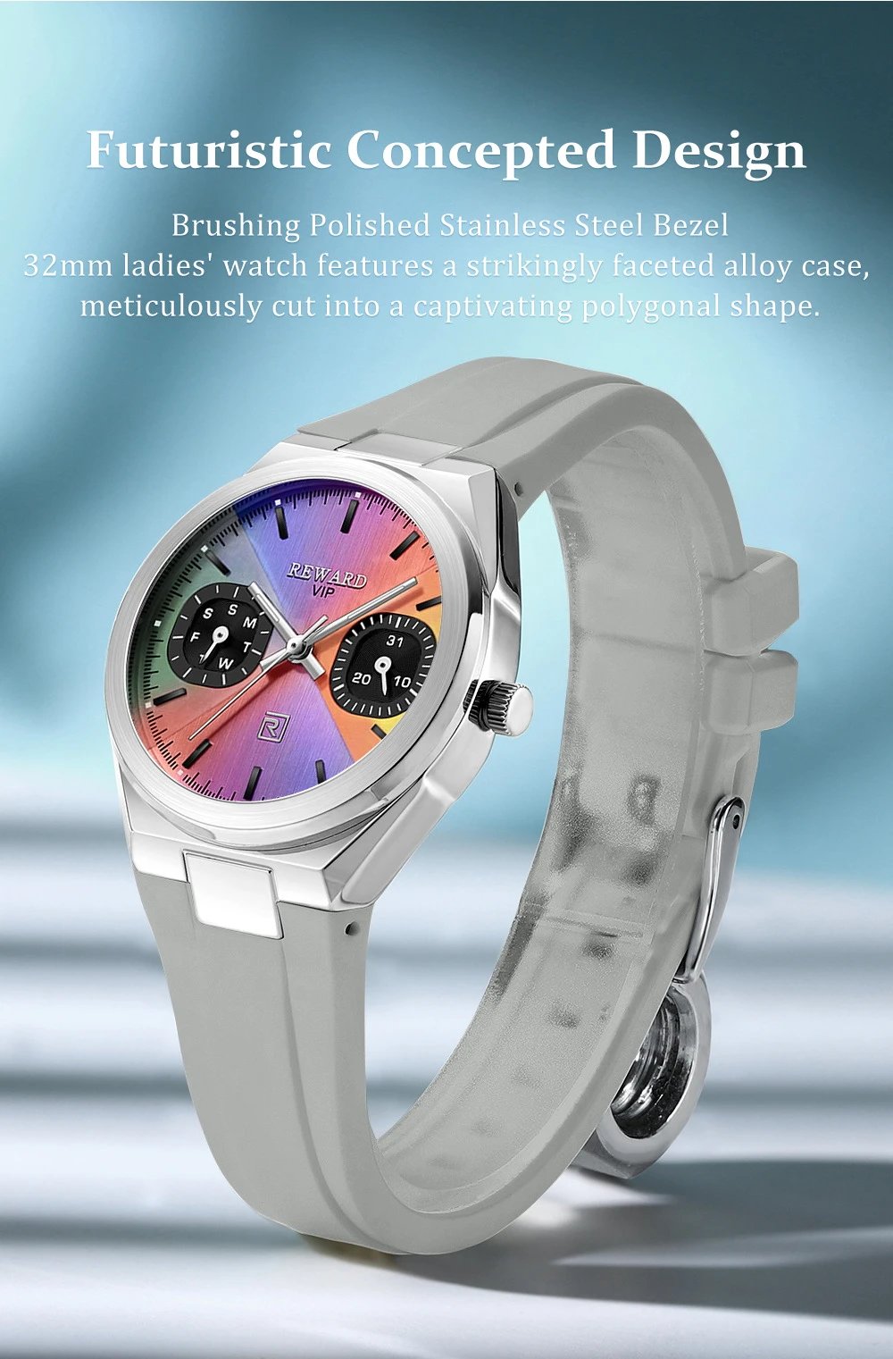 Design Reward VIP Chronograph Purple Gold Watch Watches - 5