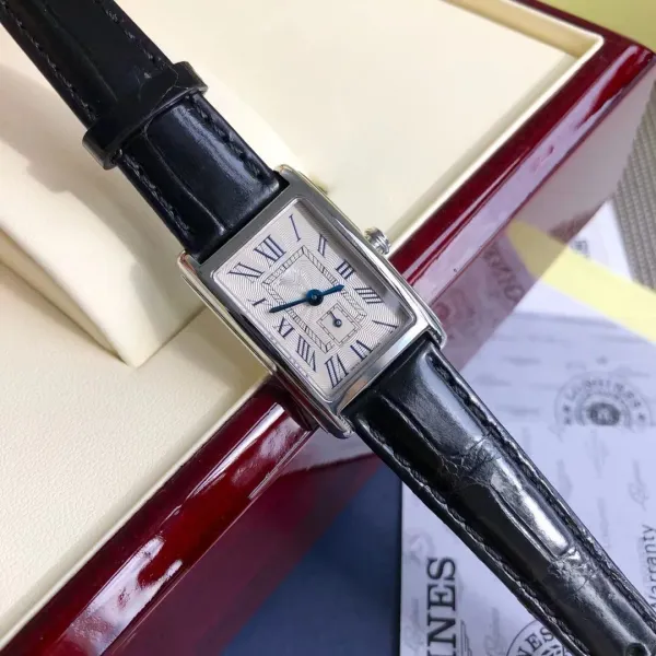 Longines La Grande Classique de Longines Silver Dial Black Alligator Strap Quartz Watch Watches - 1