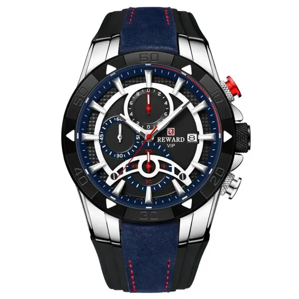 Design Reward VIP Chronograph Blue and Black Watch Watches - 1