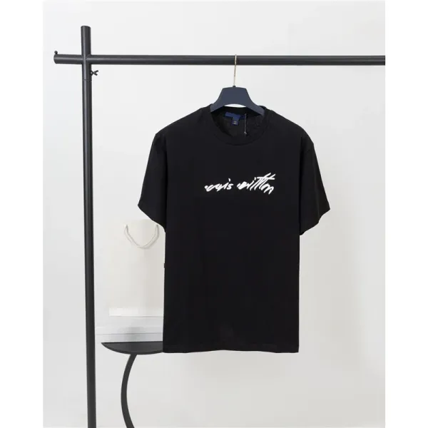 Design Script Logo Black T-Shirt - 1