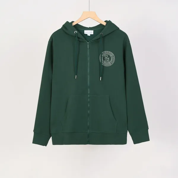 Design Zip-Up Hoodie Forest Green - 1
