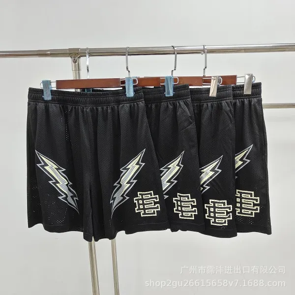 Design Camo Mesh Shorts Gray White Black - 9