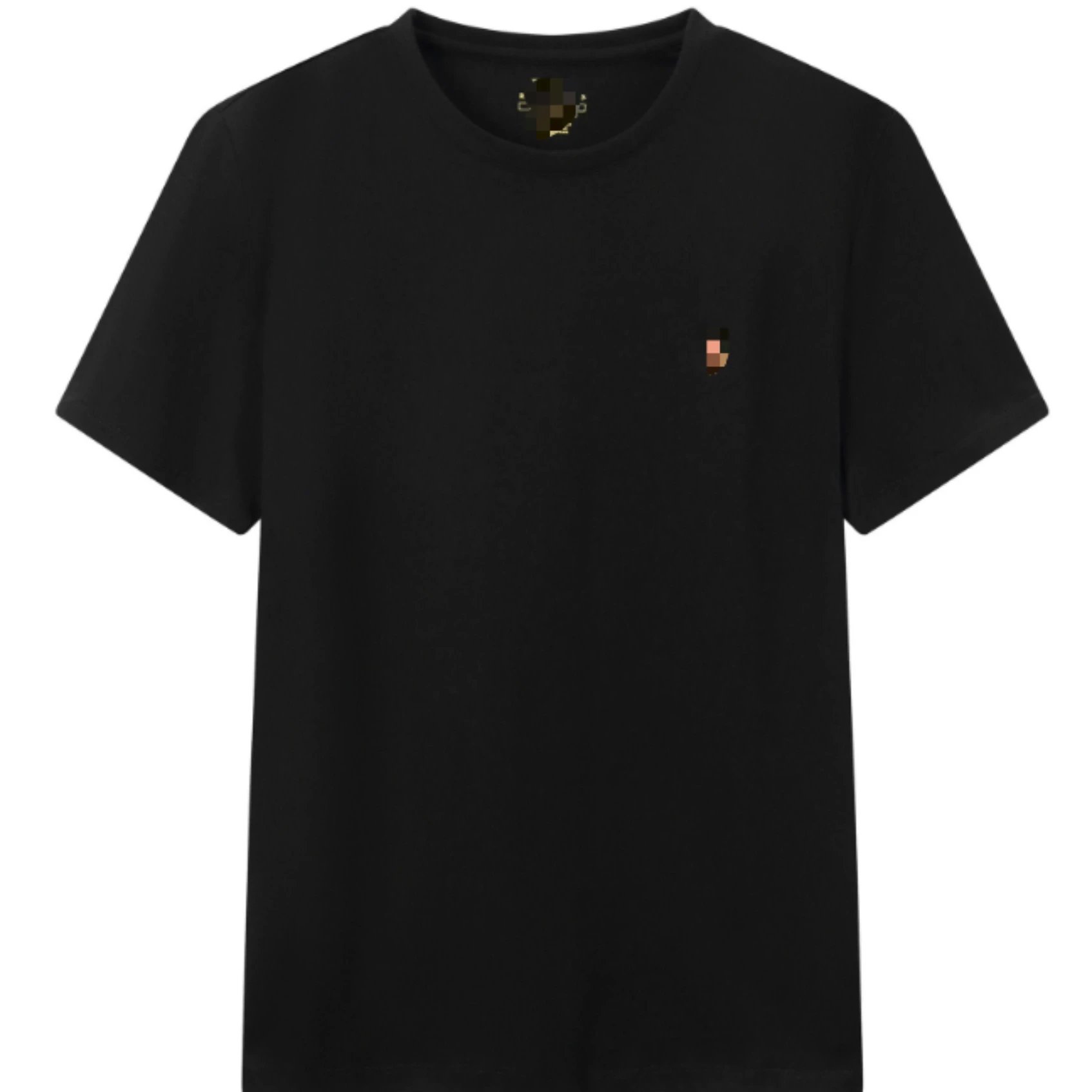 Design Minimalist Embroidered Pencil Tee White T-Shirt Tops.t Shirts - 13