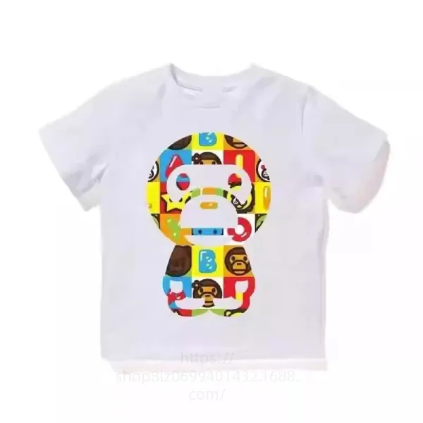 A Bathing Ape Multicolor Bapesta Head T-Shirt - 1