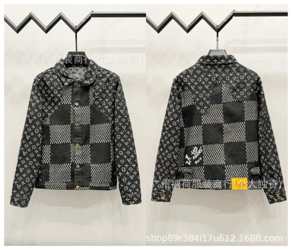 Design Riveted Denim Jacket Black Streetwear - 10