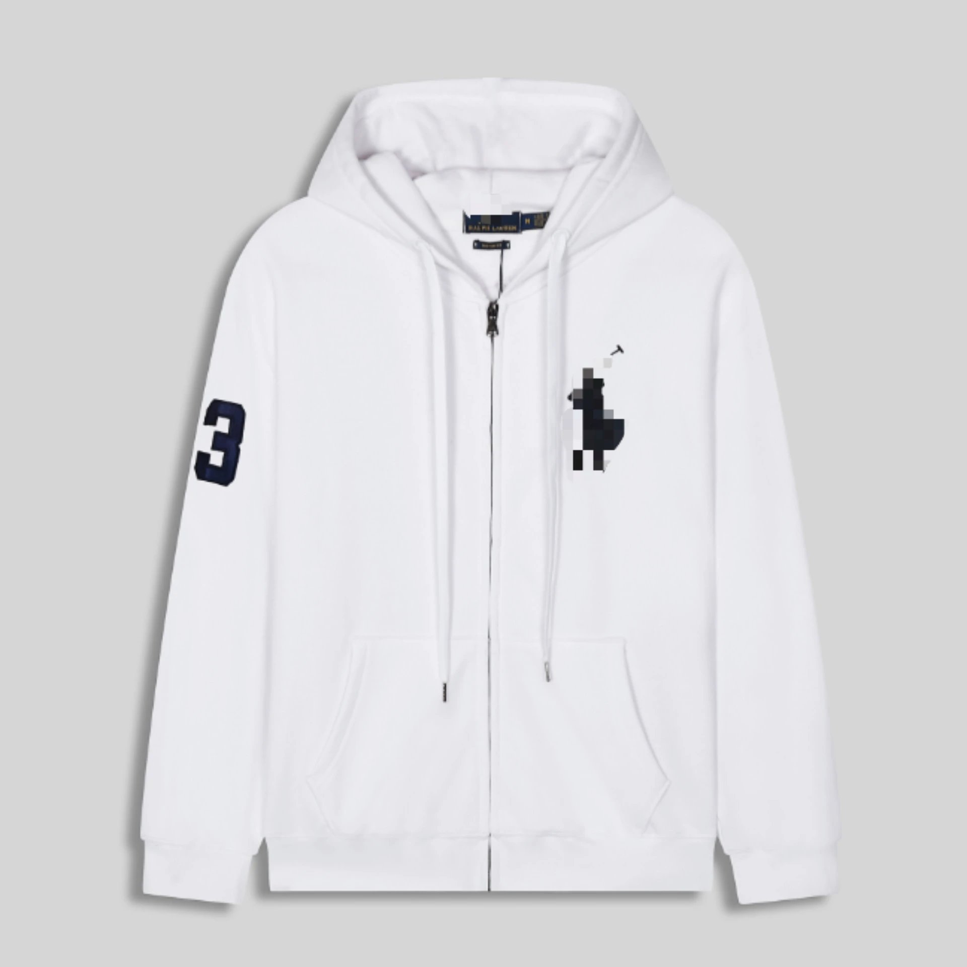 Polo Ralph Lauren Pixelated Pony Zip-Up Hoodie Navy - 17
