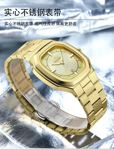 Design Reward Octagon Black and Rose Gold Quartz Watch Watches - 8