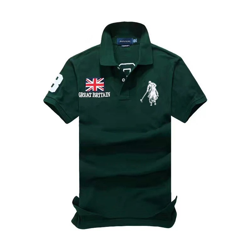 Polo Ralph Lauren Polo Shirt Dark Green with Union Jack and Polo Player - 9