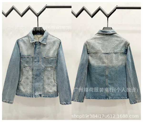 Design Riveted Denim Jacket Black Streetwear - 31