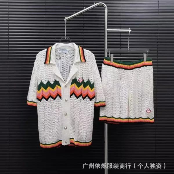 Casablanca Knit Cardigan and Skirt Set Multicolor - 1
