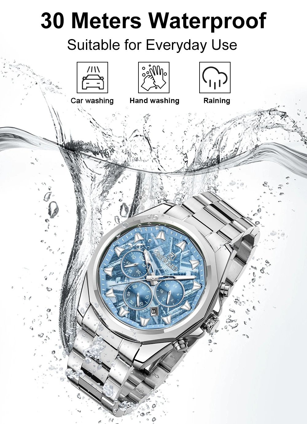 Design Reward VIP Chronograph Rose Gold and Steel Watch Watches - 13