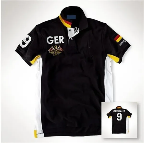 Design Germany National Team Polo Black Polo Shirt - 15