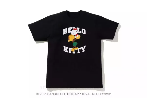 Hello Kitty x Sanrio Arch Logo Graphic T-Shirt Black - 1
