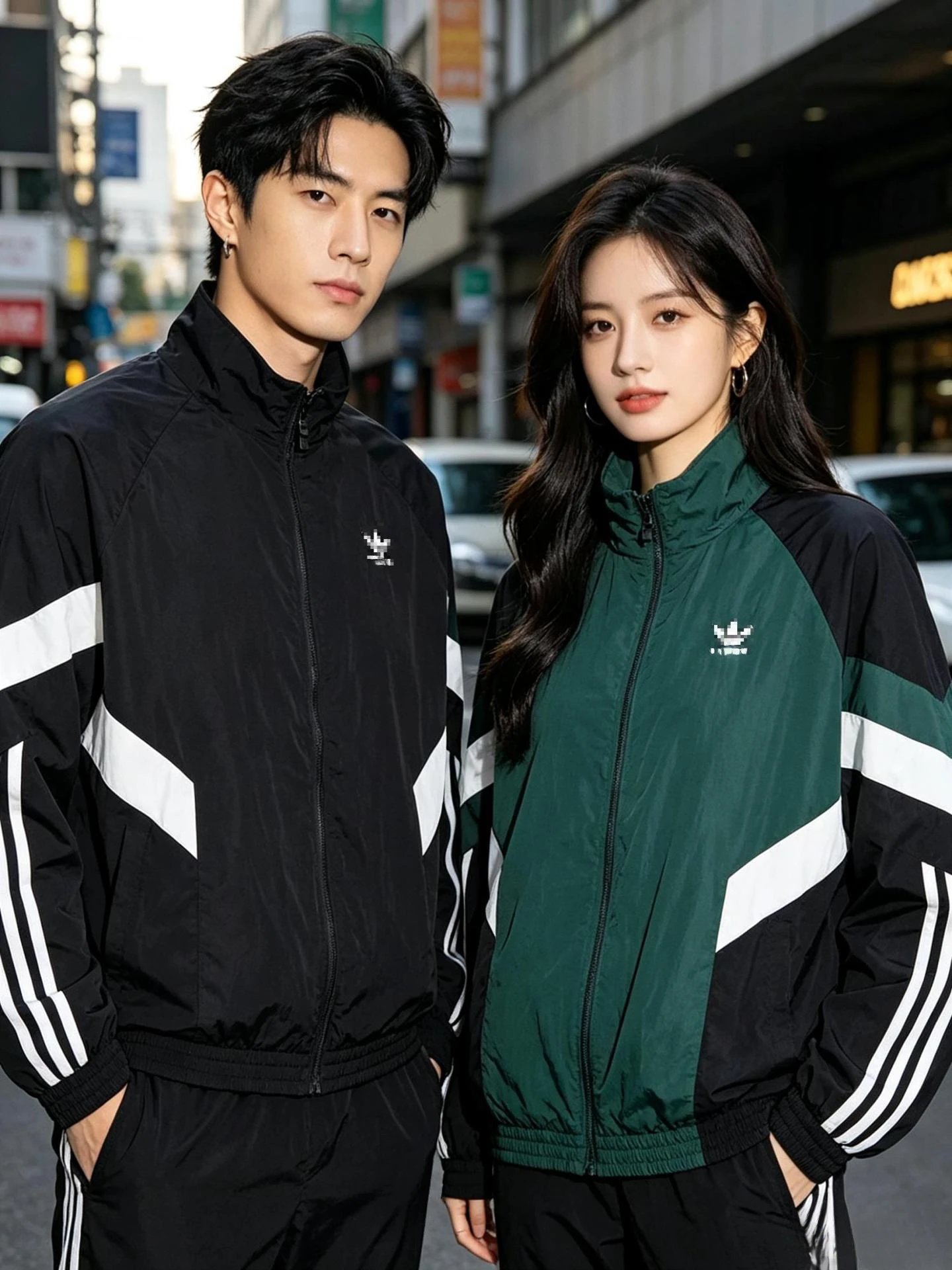 Adidas Originals Windbreaker Jacket Forest Green / Black / White Outerwear - 7