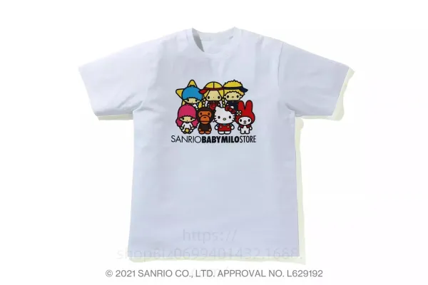 Sanrio x Baby Milo Store Group Collab White T-Shirt - 1