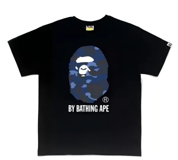 A Bathing Ape Camo Ape Head Black T-Shirt - 1