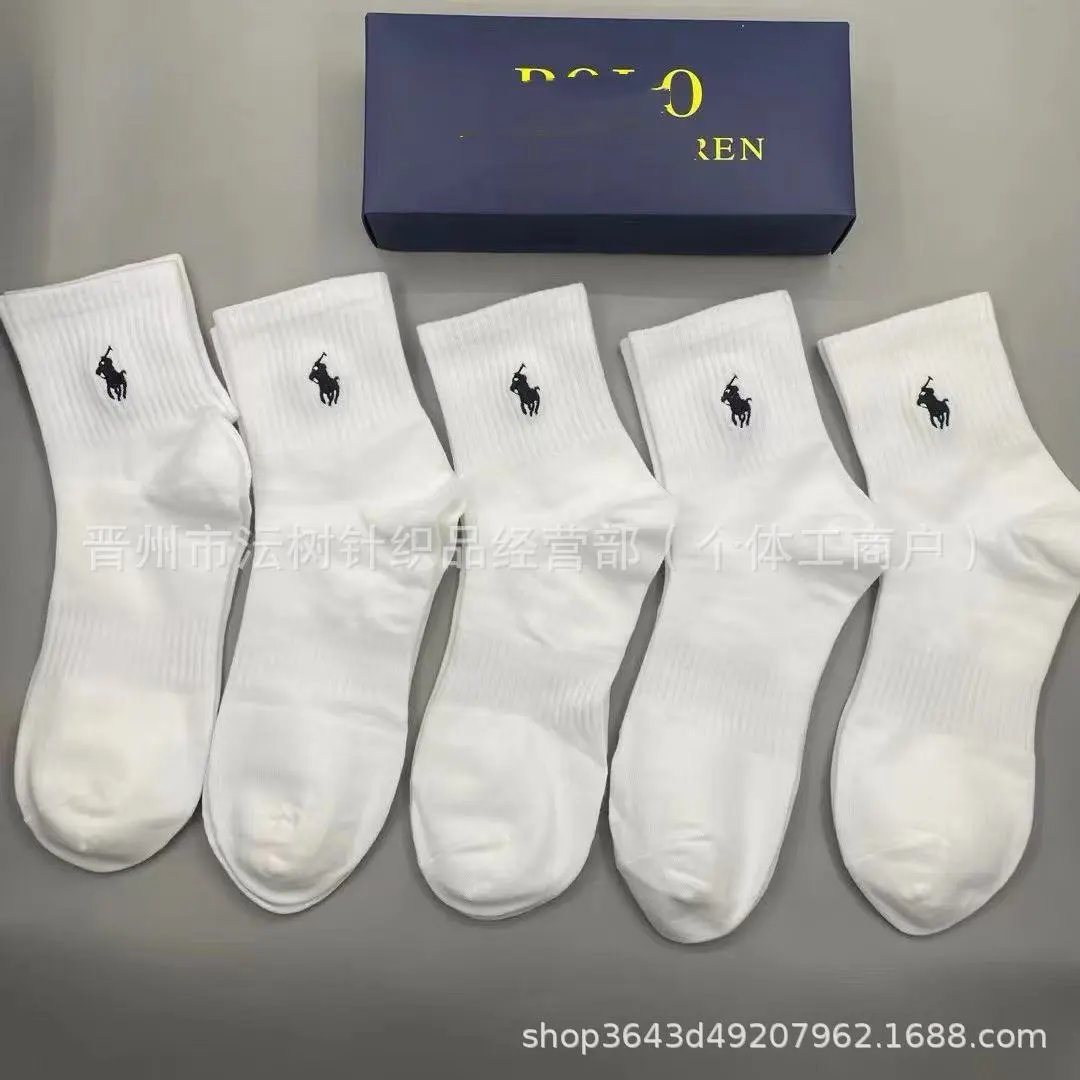 Polo Ralph Lauren Classic Crew Socks Five-Pack Assorted Colors - 7