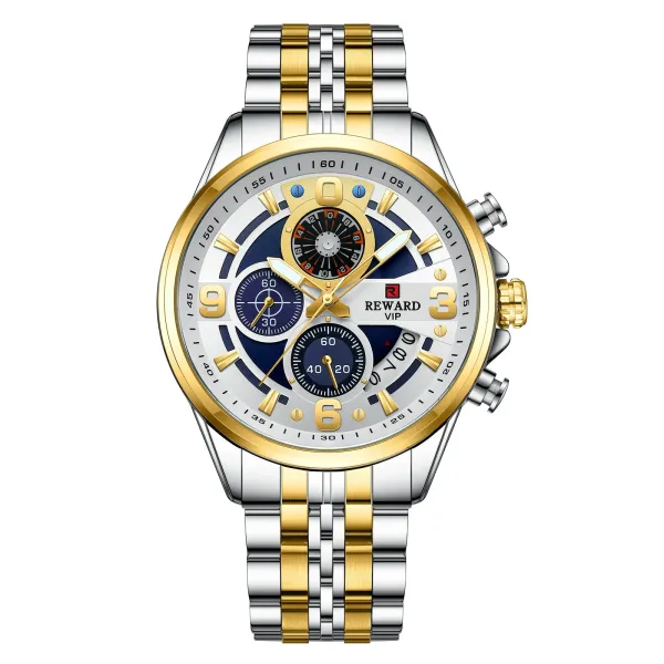 Design Reward VIP Chronograph Two-Tone Gold and Silver Watch Watches - 1