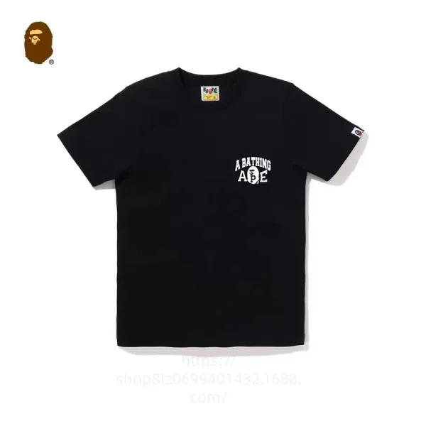 A Bathing Ape College Logo T-Shirt Black - 1