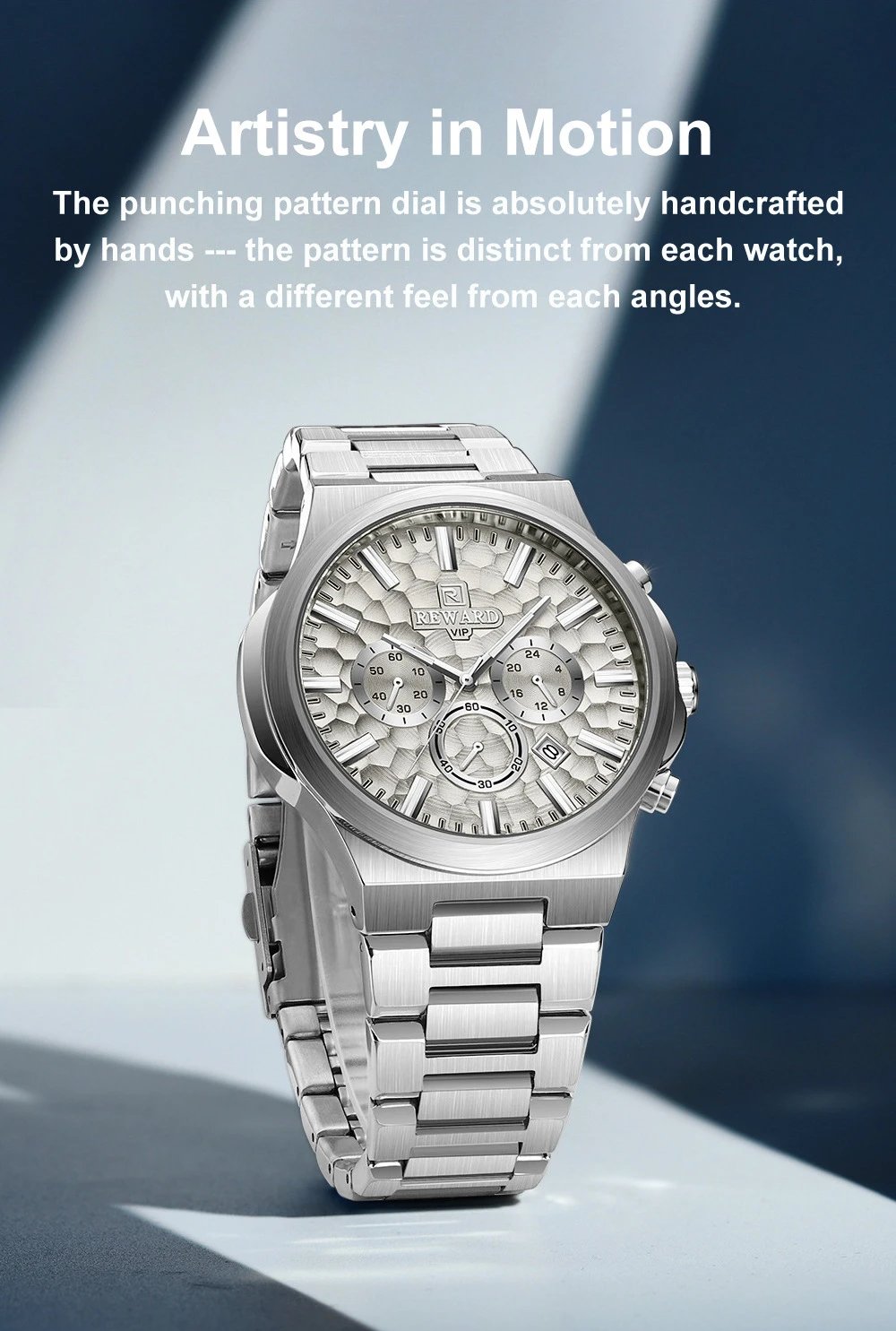 Design Reward VIP Chronograph Black Stainless Steel Watch Watches - 4