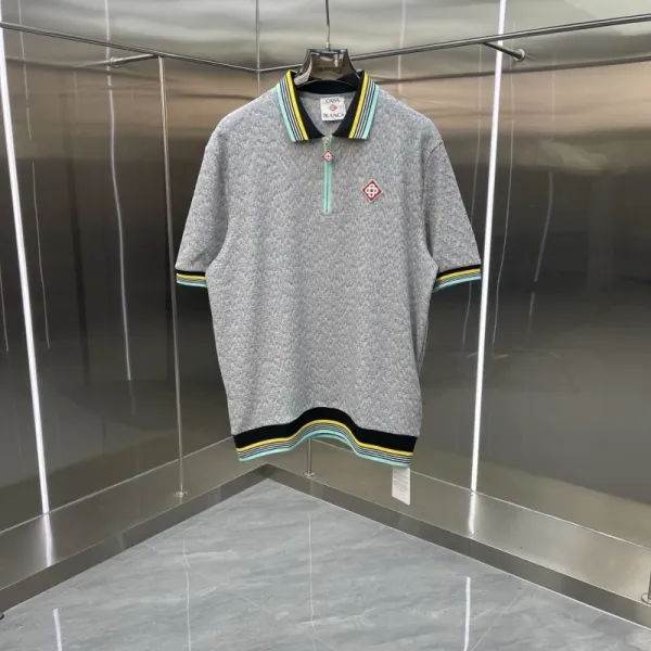 BLANCA Color-Block Polo Gray Polo Shirt - 1