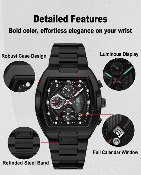 Design Reward VIP Chronograph Gold Tone Watch Watches - 9