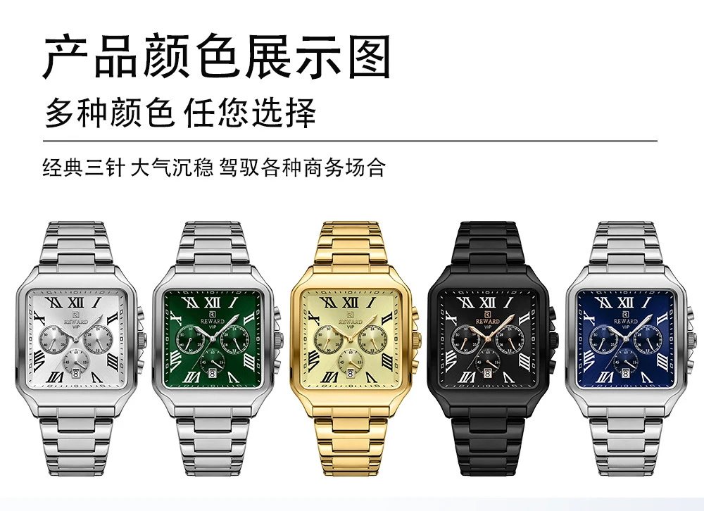 Design Reward VIP Chronograph Silver Stainless Steel Watch Watches - 7