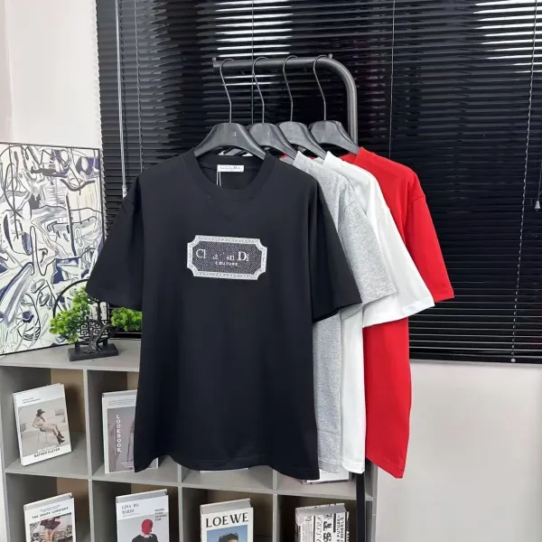Design Embroidered Logo Oversized T-Shirt Beige - 15