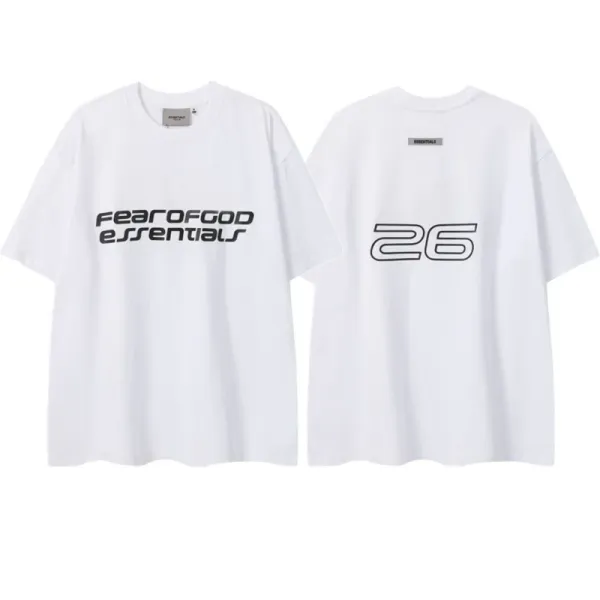 Essentials Logo Print Oversized T-Shirt White - 20