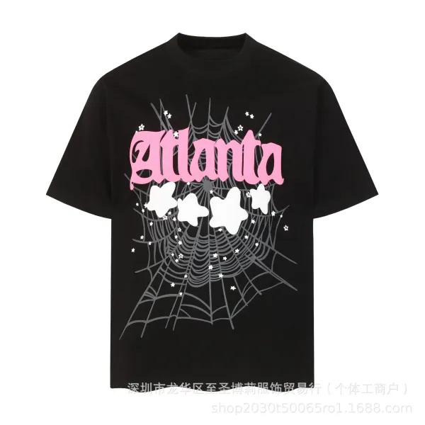 SP5DER Spider Web Graphic T-Shirt Black - 35