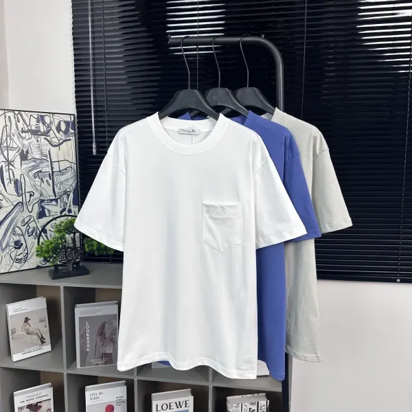 Design Embroidered Logo Oversized T-Shirt Beige - 3