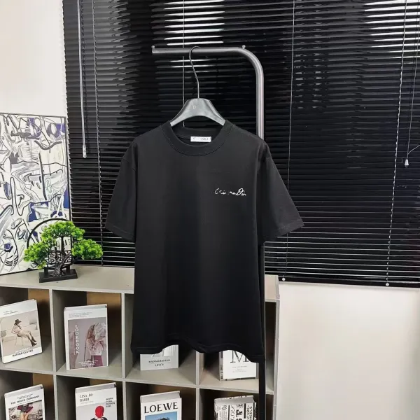 Design Embroidered Logo Oversized T-Shirt Beige - 12