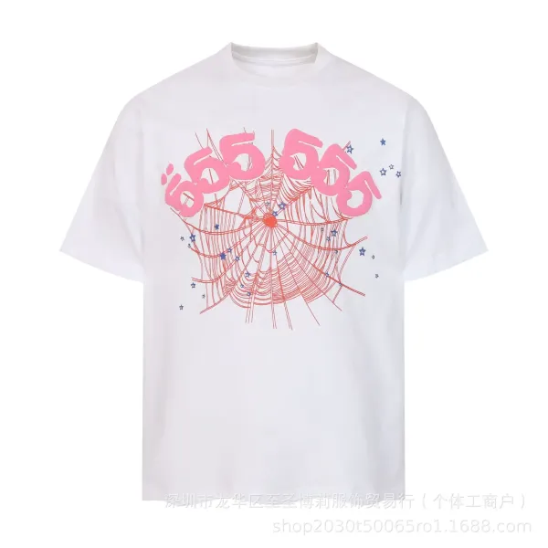 SP5DER Spider Web Graphic T-Shirt Black - 41