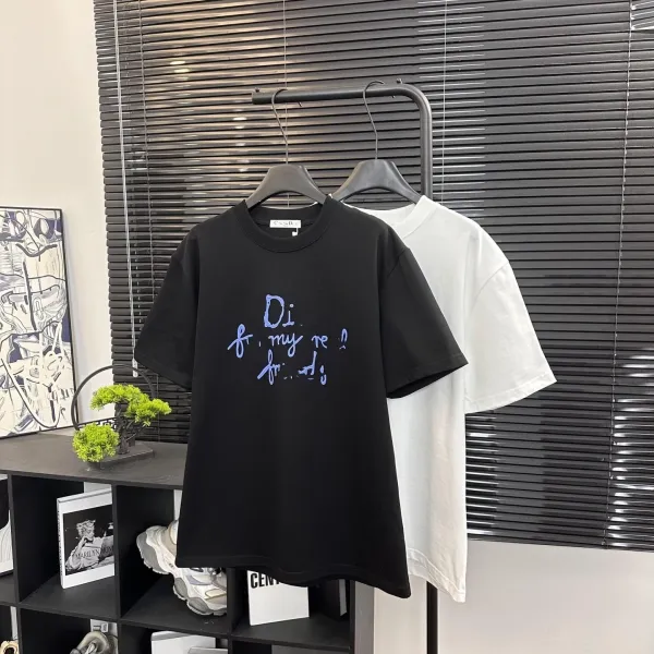 Design Embroidered Logo Oversized T-Shirt Beige - 43