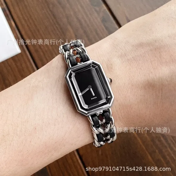Chanel Première Chain Watch Black Silver Watches - 1