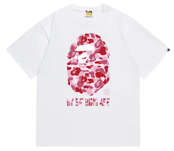 A Bathing Ape Red Camo Big Ape Head T-Shirt - 32