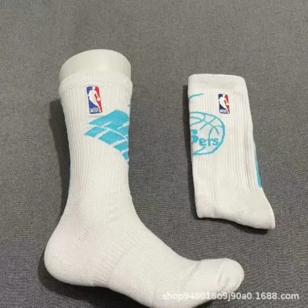 NBA x Philadelphia 76ers White Performance Crew Socks - 1