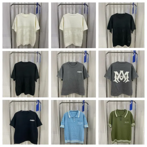 Design Striped Knit Polo Black Beige White Tops.polo - 5