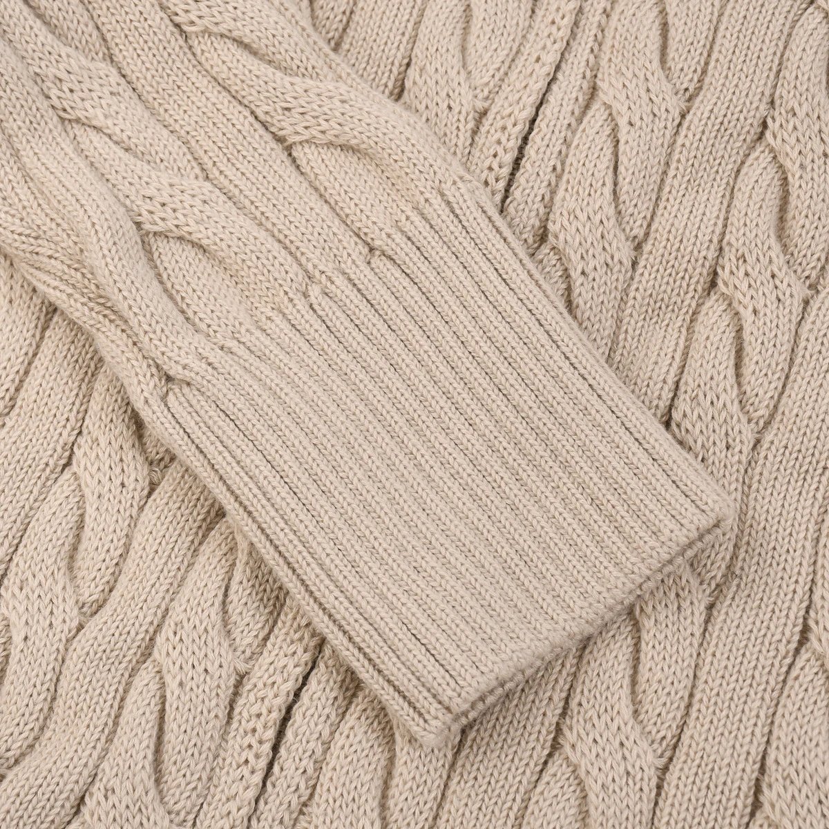 Polo Ralph Lauren Cable Knit Zip-Up Sweater Black - 20