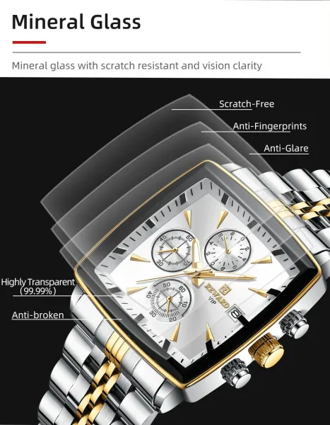 Design Reward VIP Chronograph Black and Gold Stainless Steel Watch Watches - 5