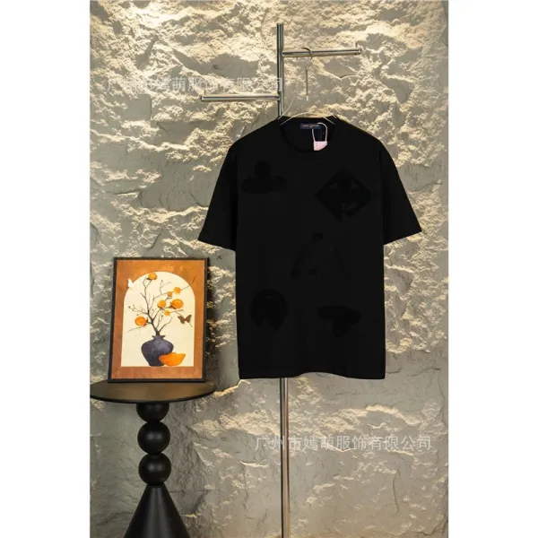 Design Abstract Print Black T-Shirt - 1