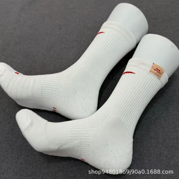 Design ORDA Michael White Crew Socks with Yellow Detail Socks - 13
