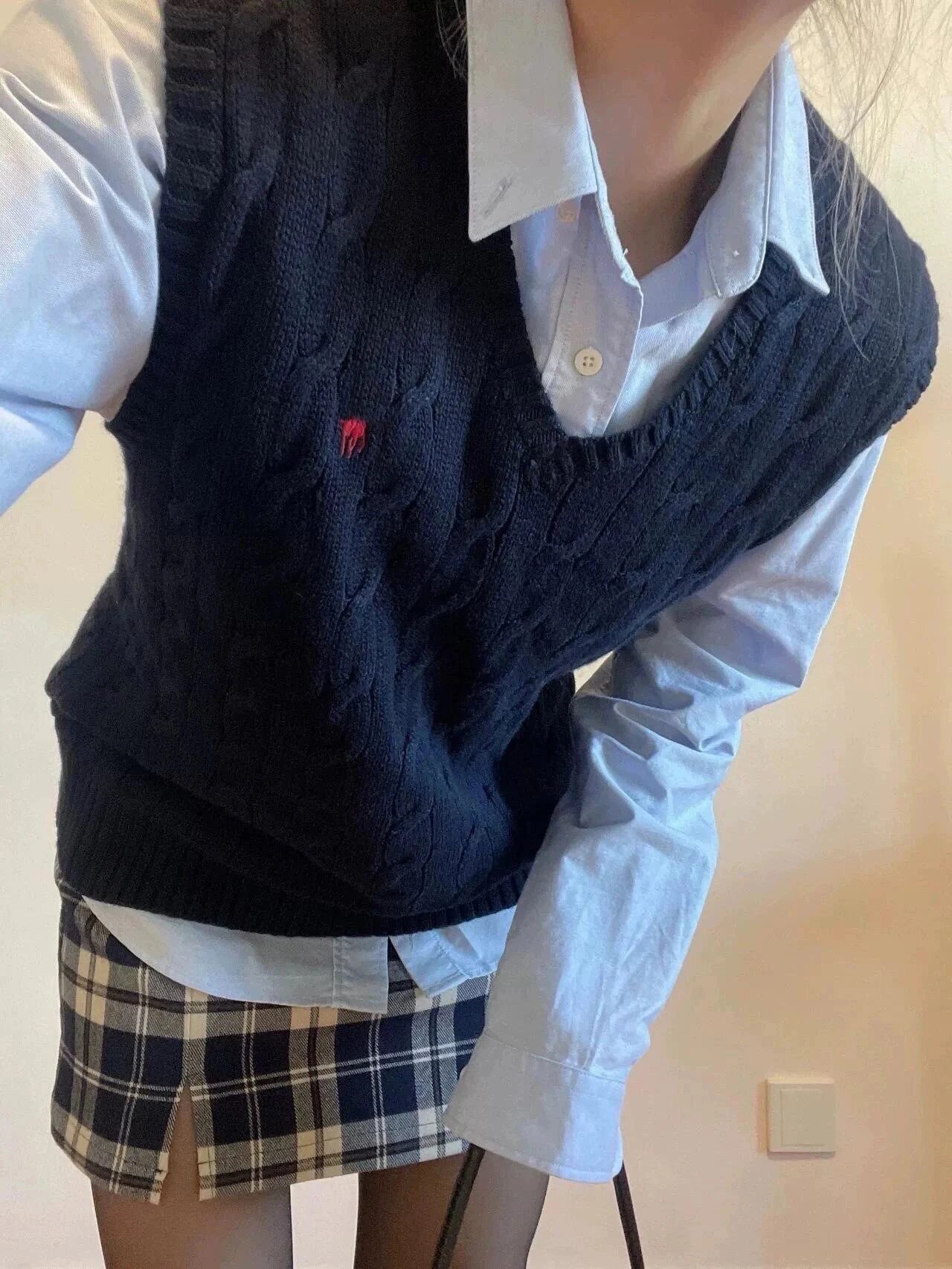 Polo Ralph Lauren Cable Knit Vest Gray Sweater Vest Vest Top - 3