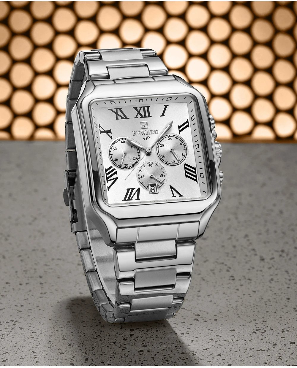 Design Reward VIP Chronograph Silver Stainless Steel Watch Watches - 5