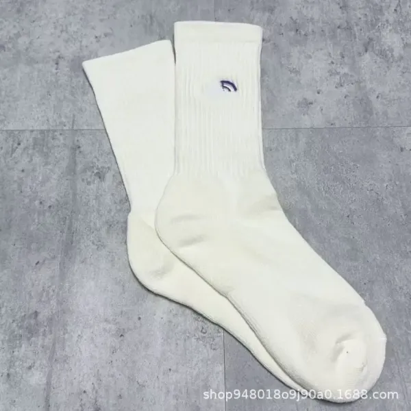 Design Ribbed Crew Socks Off-White - 1