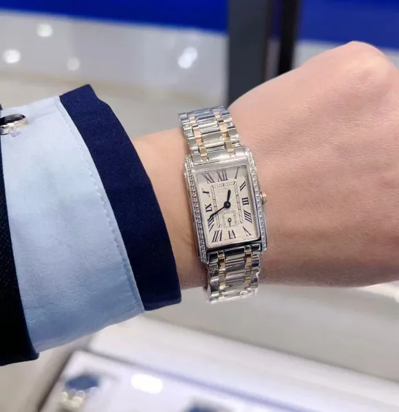 Cartier Tank Française Diamond-Set Silver-Tone Watch Watches - 1